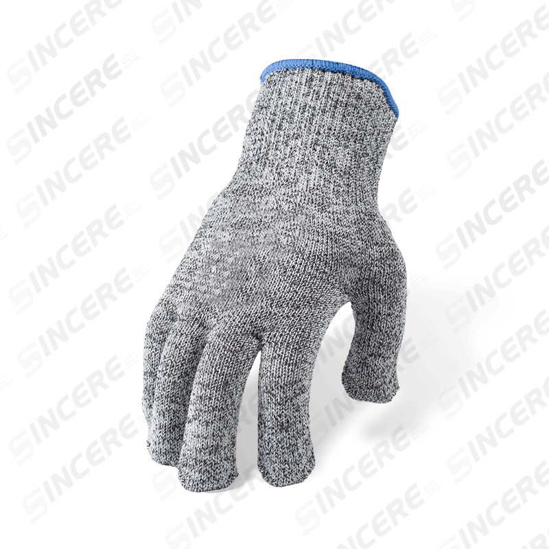 Gants en tricot résistant aux coupures ANSI A5 HPPE calibre 10 — doublure non enduite pour une respirabilité maximale