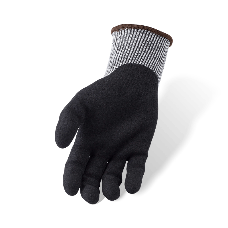 Gants résistants aux coupures ANSI A4 de calibre 13 avec revêtement en nitrile noir Sandy Palm Gants résistants aux coupures ANSI A4 de calibre 13 avec revêtement en nitrile noir Sandy Palm