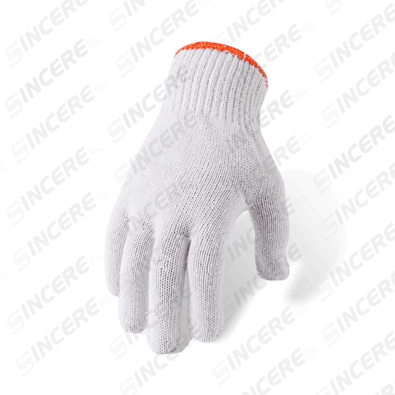 Gants de travail en tricot de coton blanchi calibre 10 — Protection légère des mains à usage général Gants de travail en tricot de coton blanchi calibre 10 — Protection légère des mains à usage général