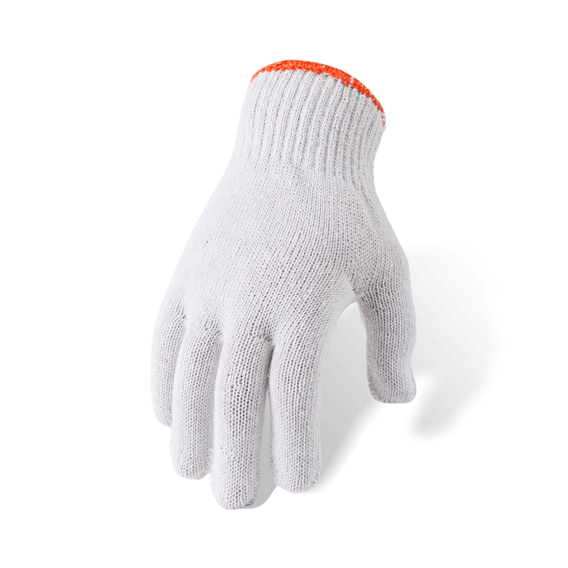 Gants de travail en tricot de coton blanchi calibre 10 — Protection légère des mains à usage général