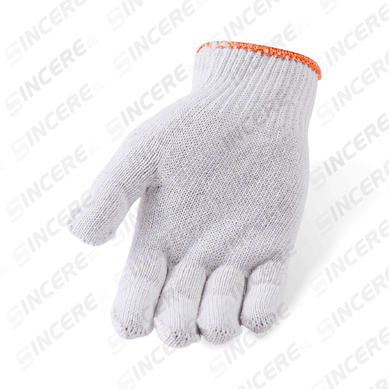 Gants de travail en tricot de coton blanchi calibre 10 — Protection légère des mains à usage général Gants de travail en tricot de coton blanchi calibre 10 — Protection légère des mains à usage général