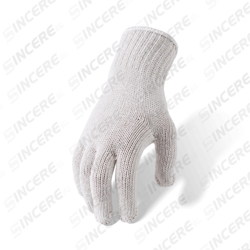 Gants de travail en tricot de coton naturel calibre 10 — Protection économique à usage général non blanchie