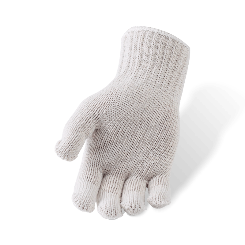 Gants de travail en tricot de coton naturel calibre 10 — Protection économique à usage général non blanchie