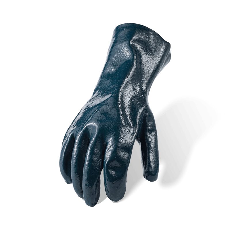 Gants de travail entièrement enduits de nitrile doublés de polaire de coton — Lisses, imperméables, résistants à l'huile et aux produits chimiques