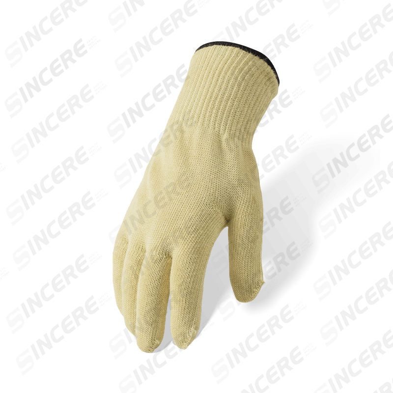 Gants isolants de calibre 7 en aramide avec doublure intérieure en coton de calibre 10 — résistants à la chaleur de niveau 2