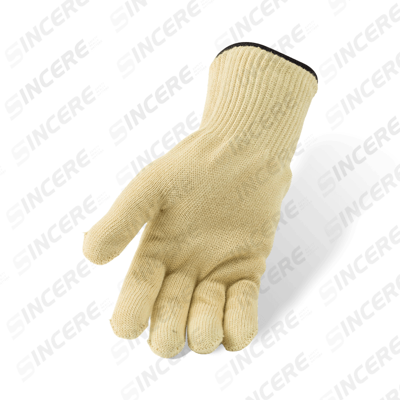 Gants isolants de calibre 7 en aramide avec doublure intérieure en coton de calibre 10 — résistants à la chaleur de niveau 2