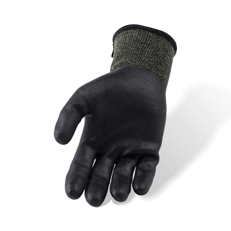 Gants anti-coupures Aramid ANSI A4 calibre 13 avec paume en néoprène noir — résistants à la chaleur et aux arcs électriques Gants anti-coupures Aramid ANSI A4 calibre 13 avec paume en néoprène noir — résistants à la chaleur et aux arcs électriques