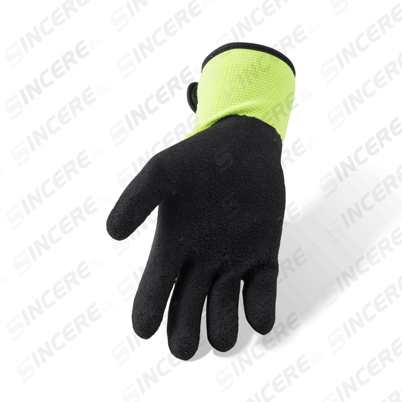 Gants de travail en polyester nitrile Sandy Palm calibre 13 avec fermeture velcro réglable au poignet Gants de travail en polyester nitrile Sandy Palm calibre 13 avec fermeture velcro réglable au poignet