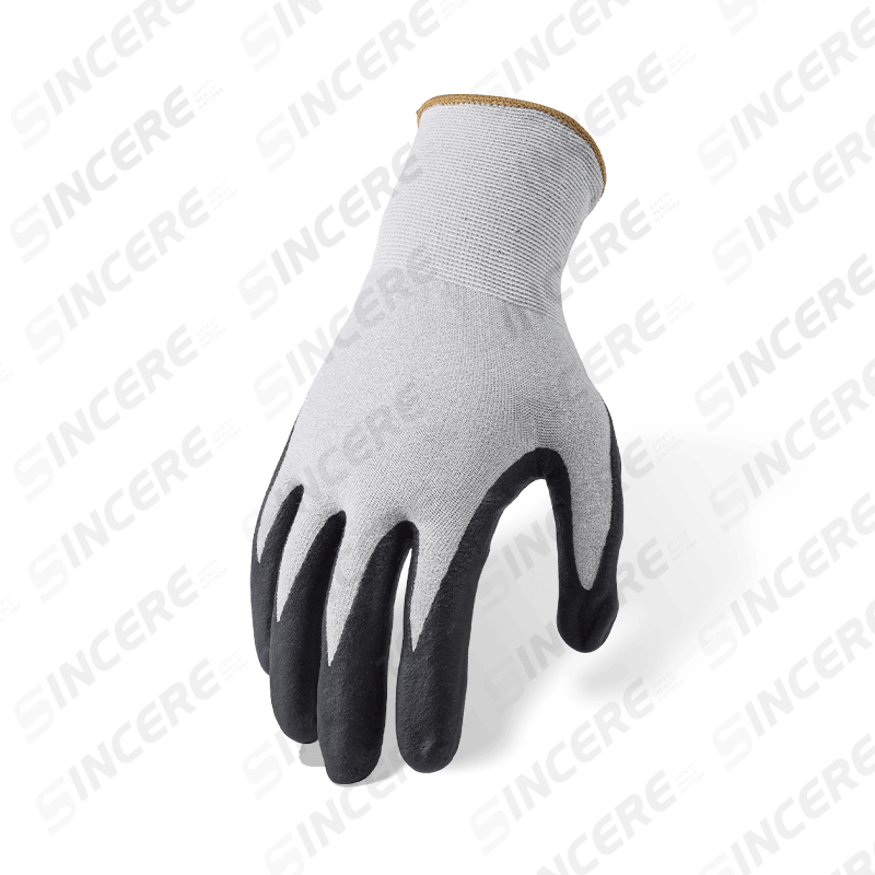 Gants en nylon et élasthanne calibre 15 avec revêtement de paume en micro-mousse de nitrile noir — Ultra-Dexterous