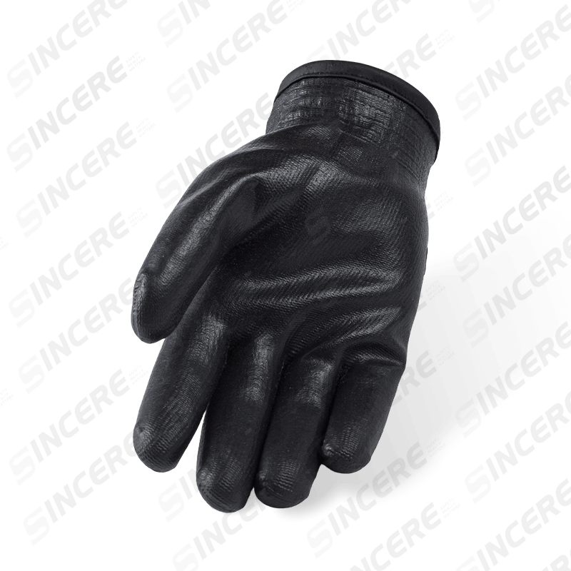 Gants en micro-mousse nitrile de calibre 15, entièrement enduits, avec doublure en polaire acrylique de calibre 10 et poignets reliés — imperméables thermiques d'hiver