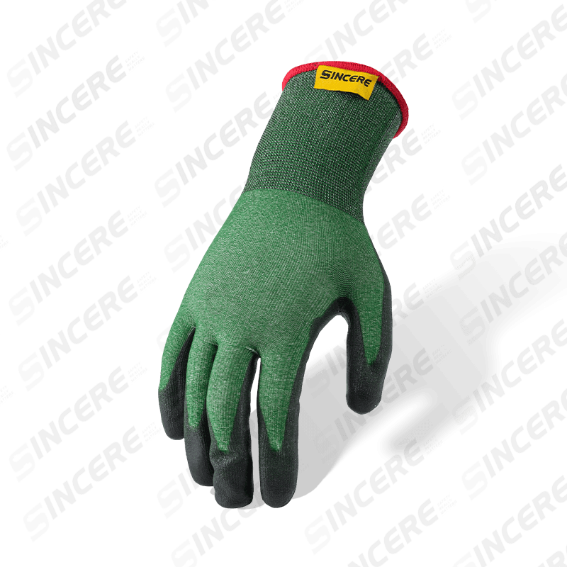 Gants résistants aux coupures ANSI A3 de calibre 21 avec revêtement de paume en PU noir — Protection ultra-fine contre les coupures de précision Gants résistants aux coupures ANSI A3 de calibre 21 avec revêtement de paume en PU noir — Protection ultra-fine contre les coupures de précision