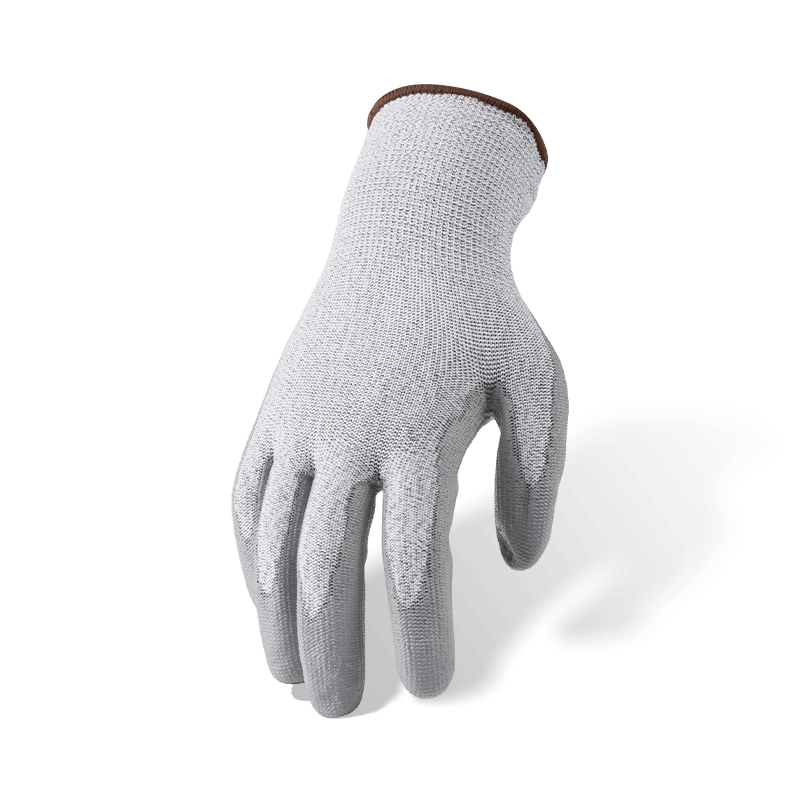 Gants résistants aux coupures ANSI A4 de calibre 13 avec revêtement de paume en PU gris — Protection contre les coupures moyennes à élevées avec prise de précision Gants résistants aux coupures ANSI A4 de calibre 13 avec revêtement de paume en PU gris — Protection contre les coupures moyennes à élevées avec prise de précision