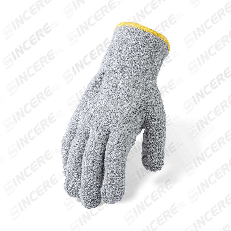 Gants 100 % coton éponge résistant à la chaleur — Protection thermique industrielle pour la manipulation à chaud
