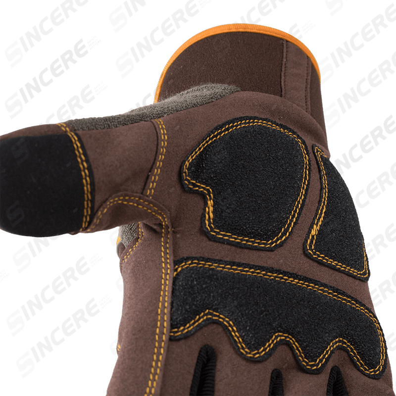 Gants de travail mécaniques cousus à usage général — Paume en cuir synthétique durable avec protection contre les chocs Gants de travail mécaniques cousus à usage général — Paume en cuir synthétique durable avec protection contre les chocs